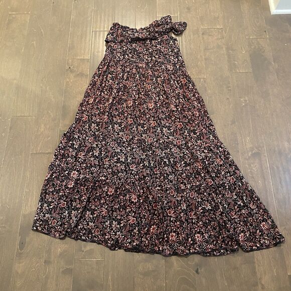 Free People Dress Women XS Floral Maxi Long One Shoulder Ruffle Tiered ALTERED - Picture 7 of 13